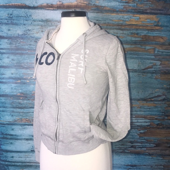 Hollister M Grey Sweatshirt Zip Up 2215 - Picture 3 of 6